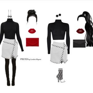 White Vegan Leather Studded Mini